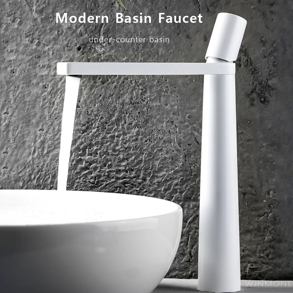 Modern Basin Faucet Brushed Gold Brass Bathroom Mixer Faucet Grey Washbasin Faucet Single Handle Single Hole Wash Sink Water Tap