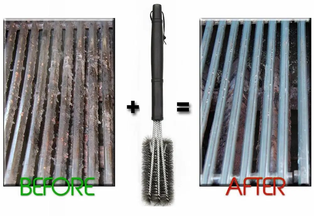 New Kitchen Accessories BBQ Grill Brush and Scraper Barbecue Kit Cleaning Brush Stainless Steel Tools Wire Bristles Triangle New Kitchen Accessories BBQ Grill Brush and Scraper Barbecue Kit Cleaning Brush Stainless Steel Tools Wire Bristles Triangle
