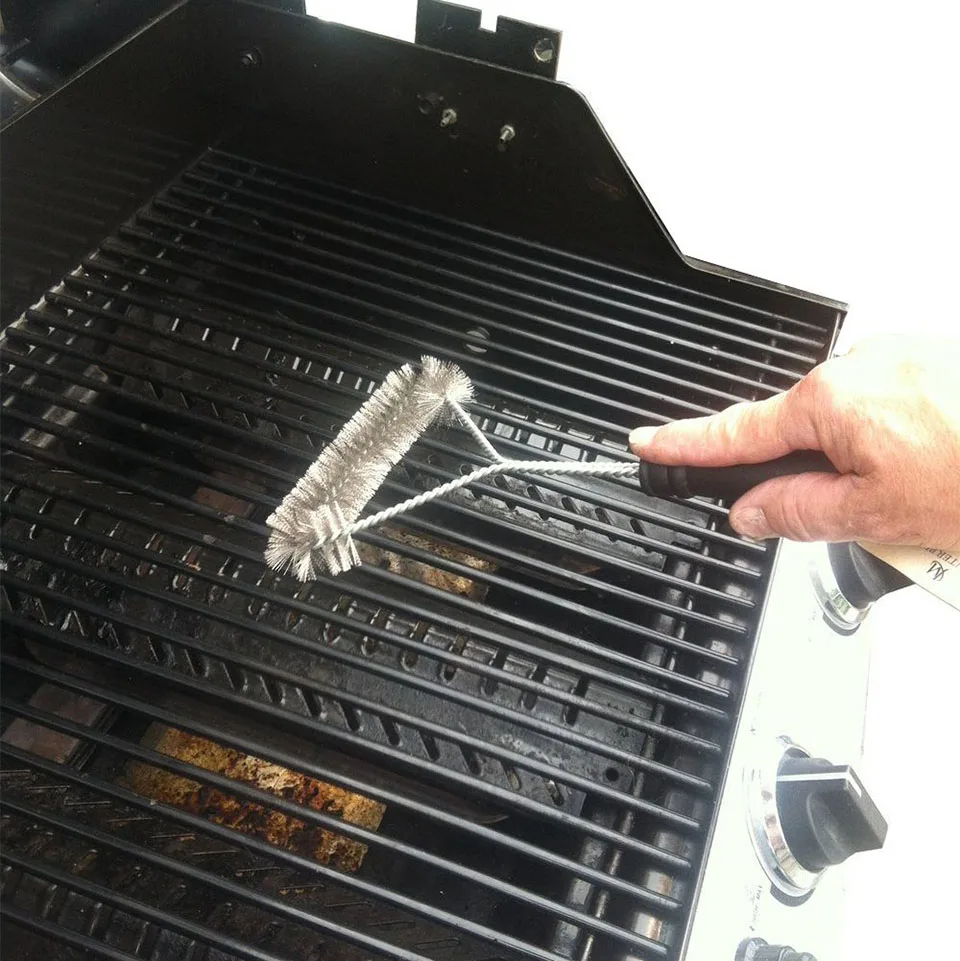 New Kitchen Accessories BBQ Grill Brush and Scraper Barbecue Kit Cleaning Brush Stainless Steel Tools Wire Bristles Triangle New Kitchen Accessories BBQ Grill Brush and Scraper Barbecue Kit Cleaning Brush Stainless Steel Tools Wire Bristles Triangle