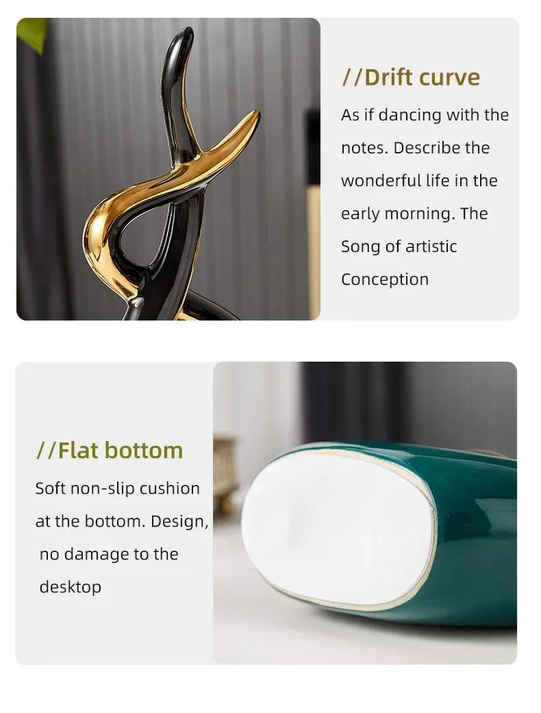 Nordic Home Decor Figurines for Interior Living Room Desk Ceramics Decoration Accessories Statue Sculpture Feng Shui Ornaments Nordic Home Decor Figurines for Interior Living Room Desk Ceramics Decoration Accessories Statue Sculpture Feng Shui Ornaments