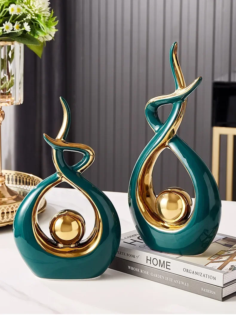 Nordic Home Decor Figurines for Interior Living Room Desk Ceramics Decoration Accessories Statue Sculpture Feng Shui Ornaments Nordic Home Decor Figurines for Interior Living Room Desk Ceramics Decoration Accessories Statue Sculpture Feng Shui Ornaments