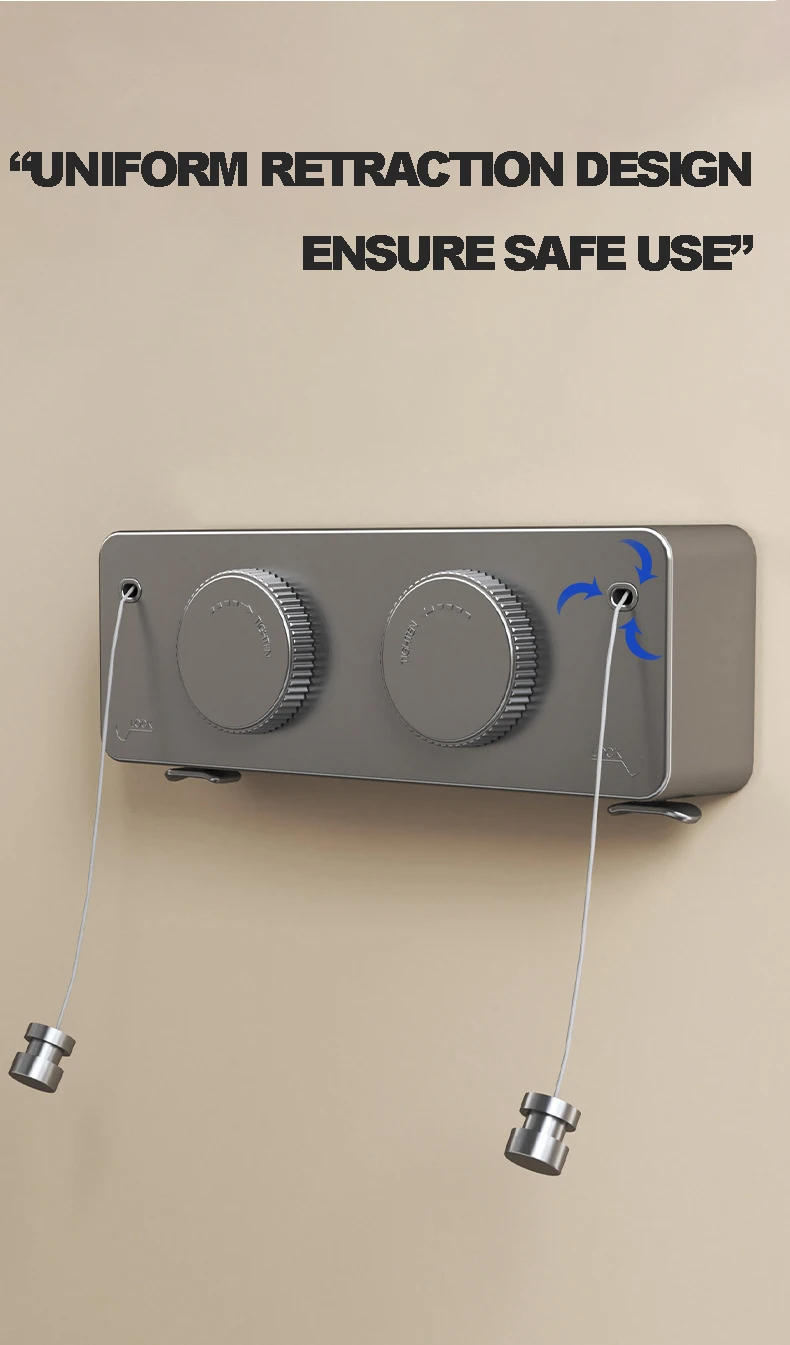 Retractable Clothesline Collection Laundry Extendable Wall Clothesline Clothes Hanger Retractable Clothes Horse Drying Rack line