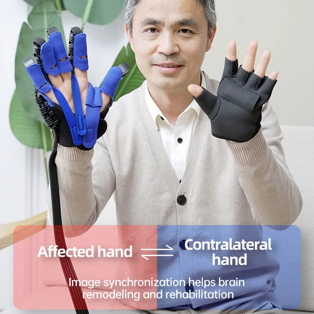 Robot Gloves Hand Rehabilitation Automatic Hand Trainer Rehabilitation Rehab Theraphy Hemiplegia Gloves Finger Trainer Stroke