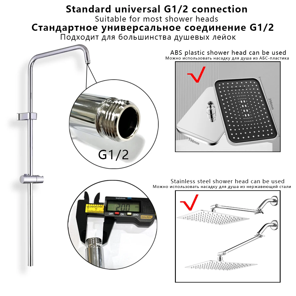 Stainless Steel Shower Adapter Tube Set Bath Shower Faucet Pipe Accessories Extender Tube for Bathroom Shower System Shower Head Stainless Steel Shower Adapter Tube Set Bath Shower Faucet Pipe Accessories Extender Tube for Bathroom Shower System Shower Head