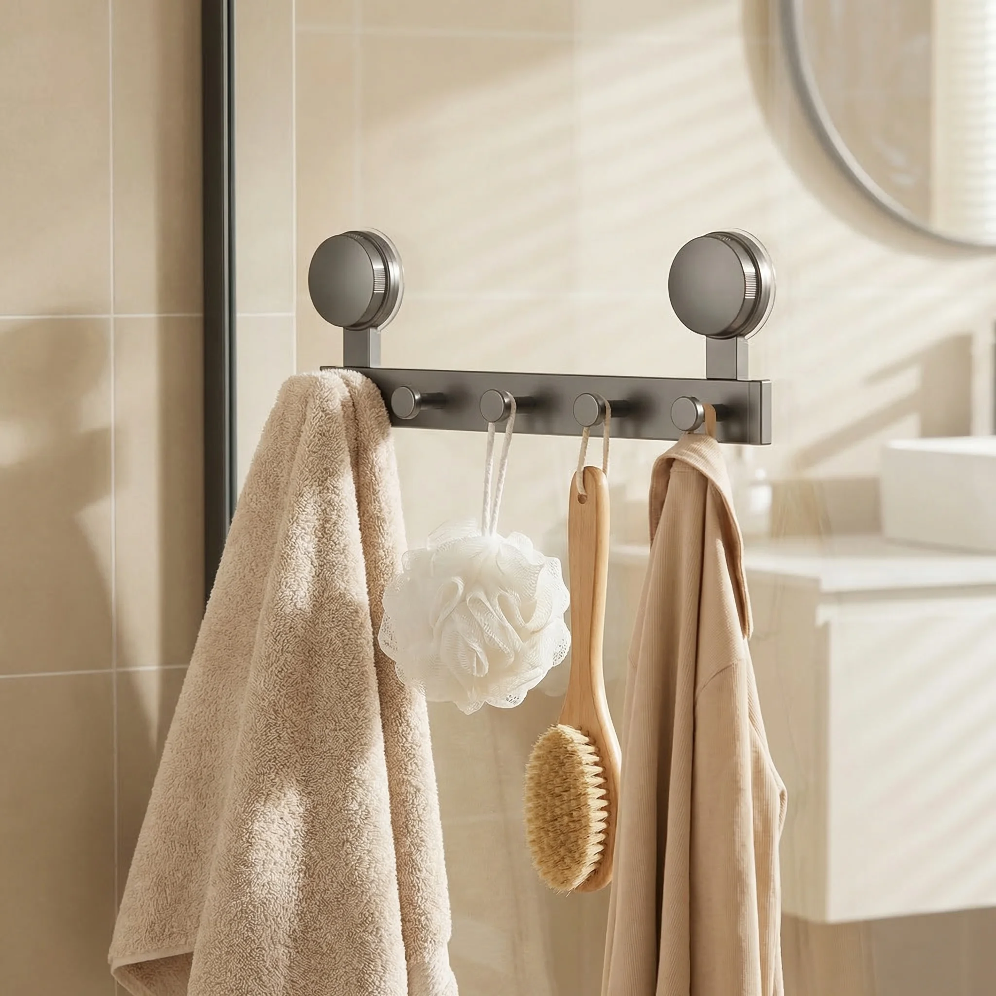 Suction Cup No Drilling Wall Mounted Hooks Rack Kitchen Storage Row Hook Holder Bathroom Towel Robe Coat Hangers Adhesive Hooks Suction Cup No Drilling Wall Mounted Hooks Rack Kitchen Storage Row Hook Holder Bathroom Towel Robe Coat Hangers Adhesive Hooks