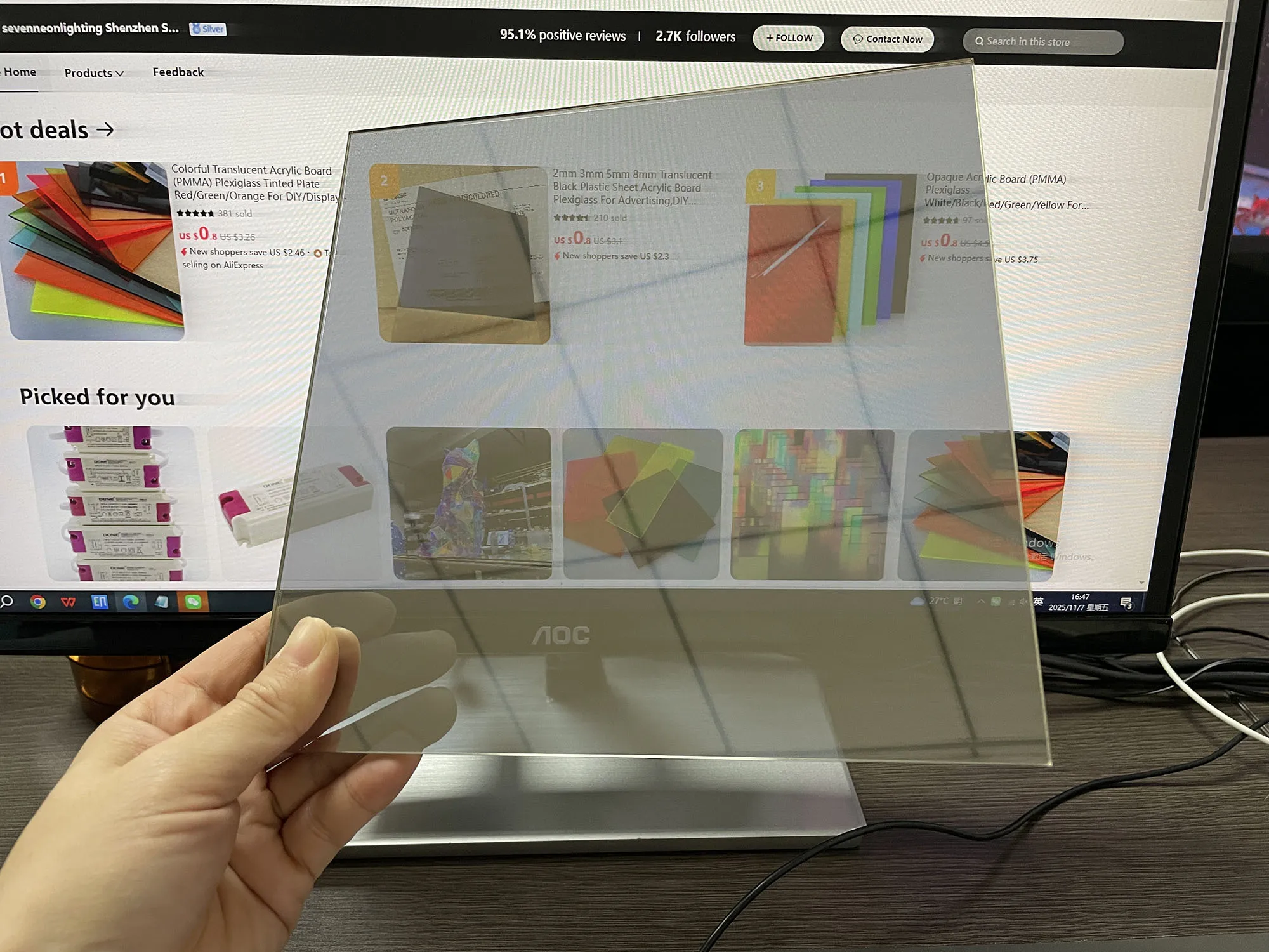 Square Double Sides Mirror Acrylic (PMMA) Two-Way/See-through Infinity/Illusion/Smart/Surveillance Mirror For DIY Advertise