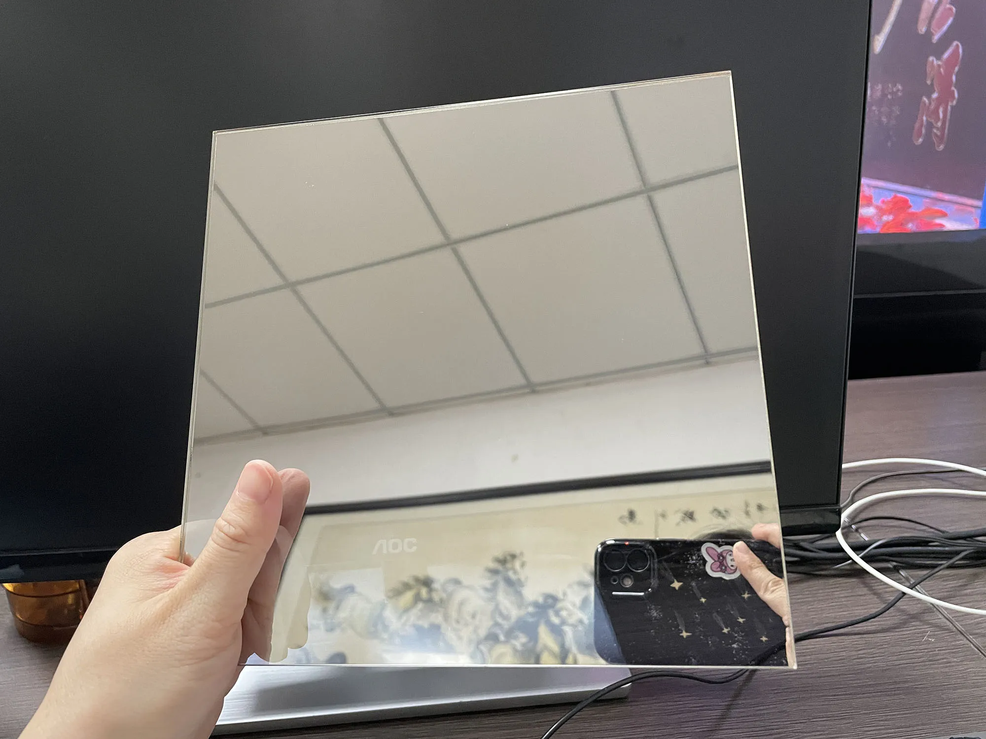 Square Double Sides Mirror Acrylic (PMMA) Two-Way/See-through Infinity/Illusion/Smart/Surveillance Mirror For DIY Advertise