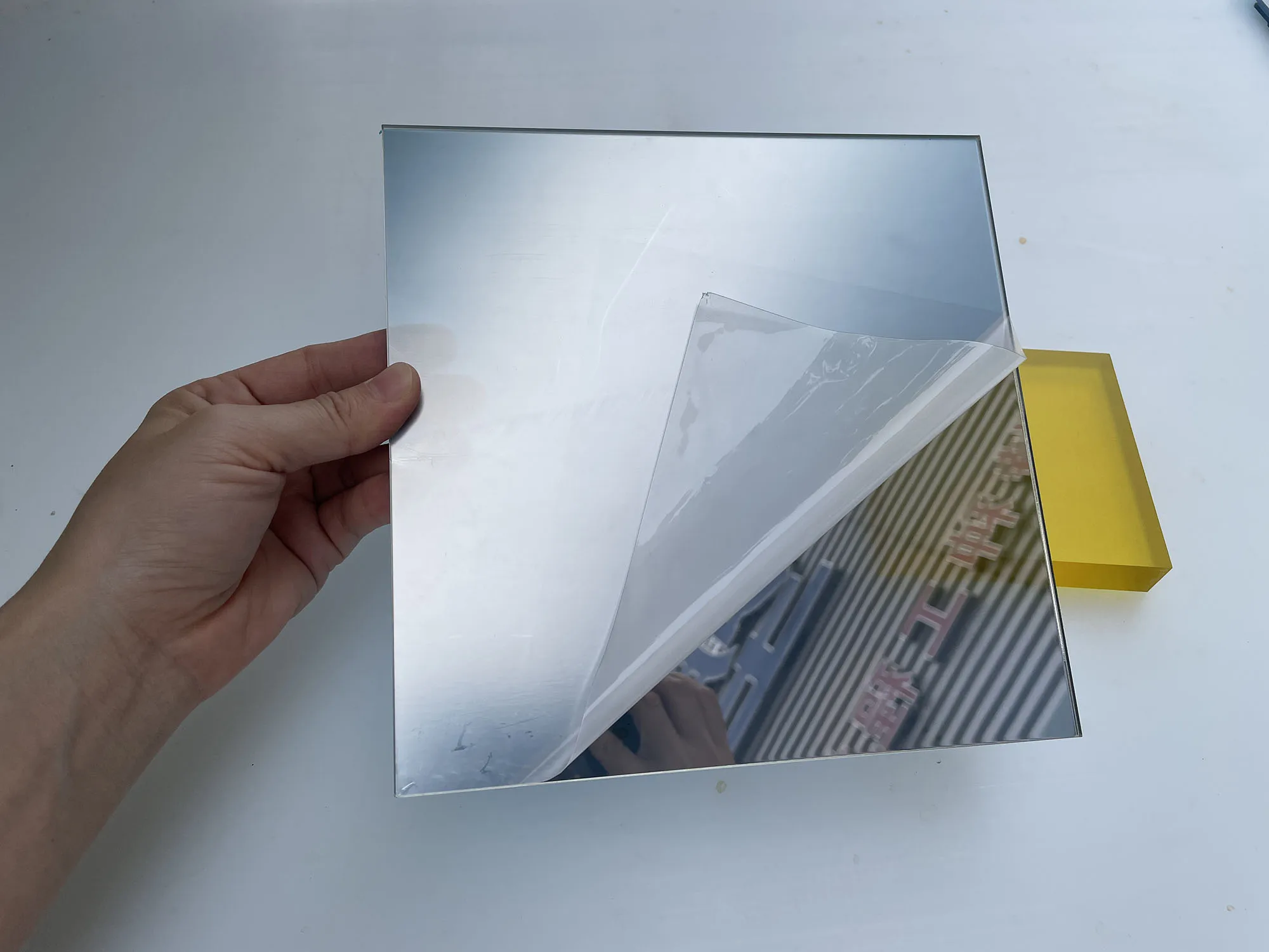 Square Double Sides Mirror Acrylic (PMMA) Two-Way/See-through Infinity/Illusion/Smart/Surveillance Mirror For DIY Advertise