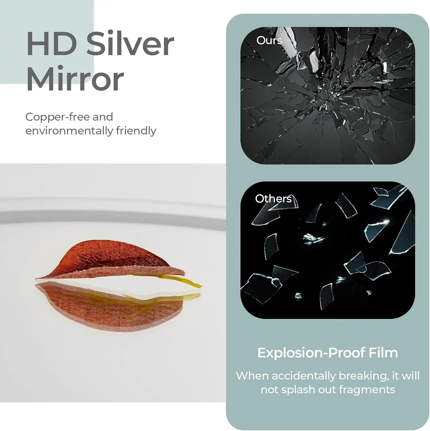 Vanity Makeup Mirror with Lights Detachable 15x Magnification 3 Color Lighting Modes Touch Screen Control 360&deg;Rotation