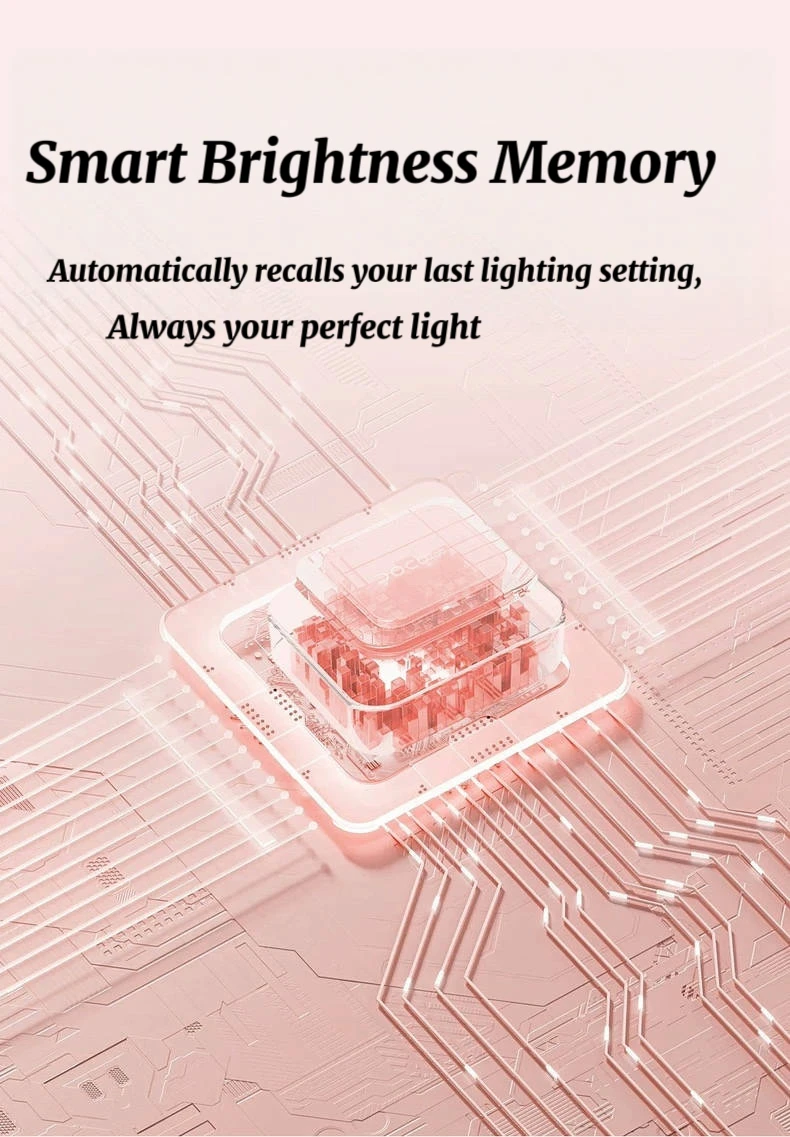 Vanity Makeup Mirror with Lights Detachable 15x Magnification 3 Color Lighting Modes Touch Screen Control 360&deg;Rotation