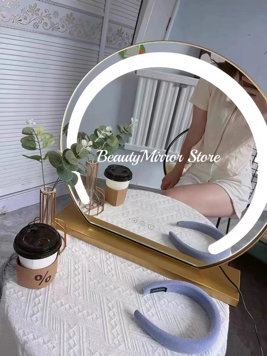 Vanity Makeup Mirror with Lights Detachable 15x Magnification 3 Color Lighting Modes Touch Screen Control 360&deg;Rotation