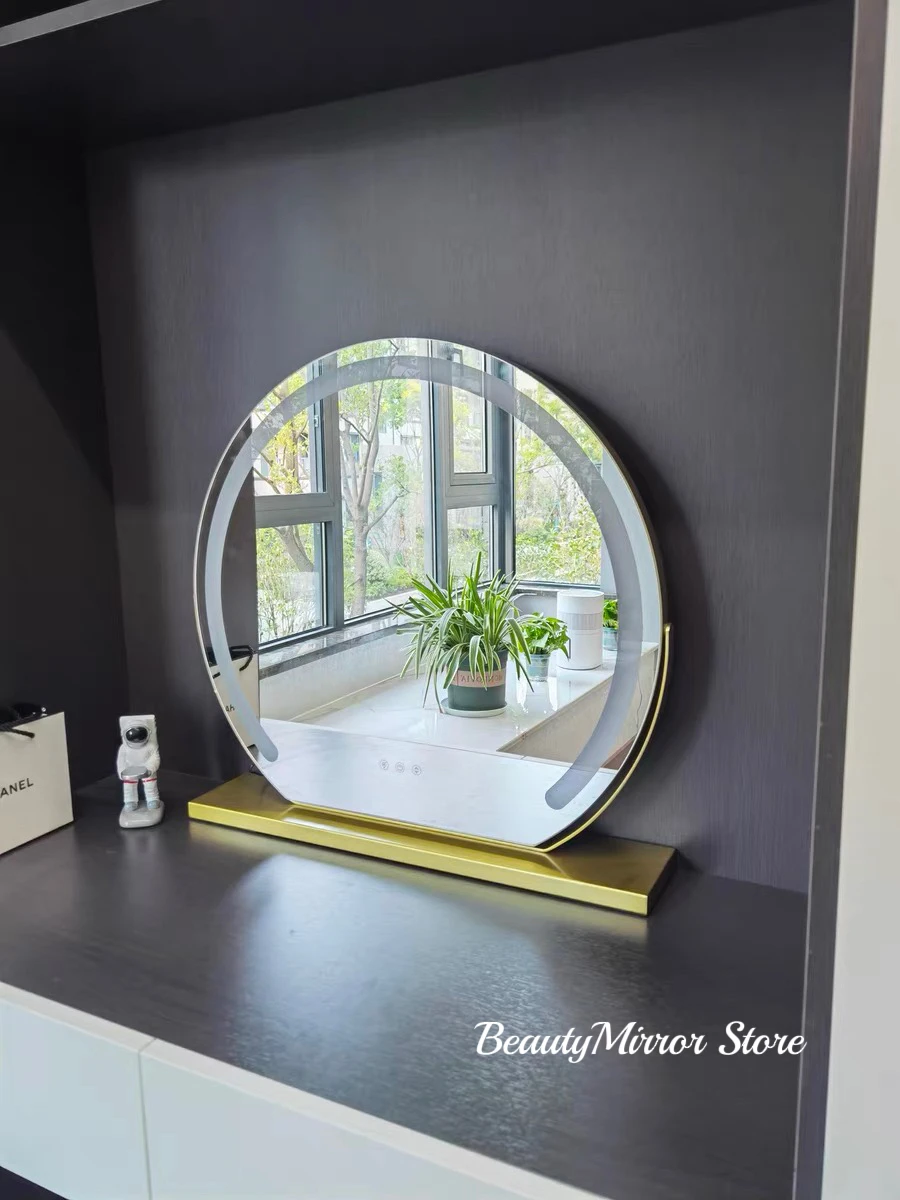 Vanity Makeup Mirror with Lights Detachable 15x Magnification 3 Color Lighting Modes Touch Screen Control 360&deg;Rotation
