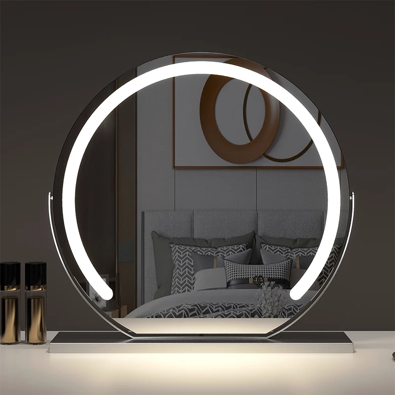 Vanity Makeup Mirror with Lights Detachable 15x Magnification 3 Color Lighting Modes Touch Screen Control 360&deg;Rotation