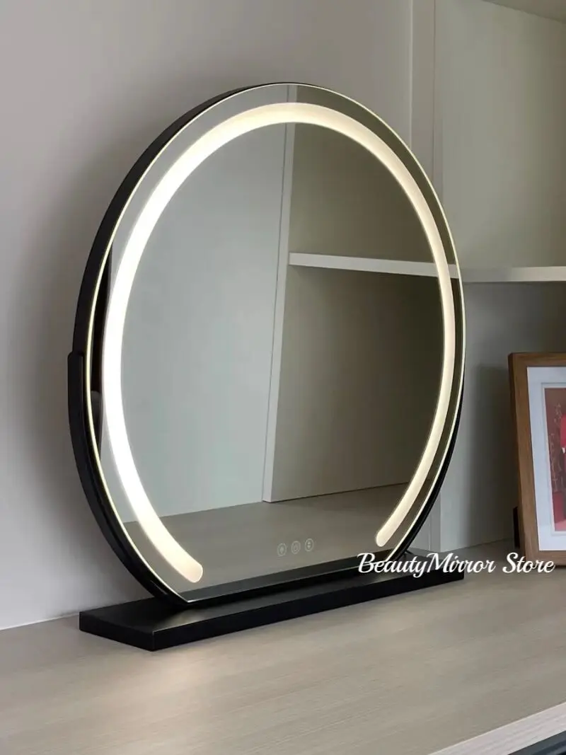 Vanity Makeup Mirror with Lights Detachable 15x Magnification 3 Color Lighting Modes Touch Screen Control 360&deg;Rotation