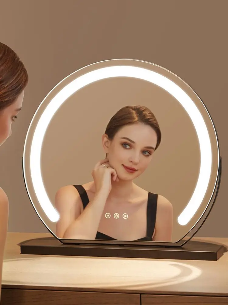 Vanity Makeup Mirror with Lights Detachable 15x Magnification 3 Color Lighting Modes Touch Screen Control 360&deg;Rotation
