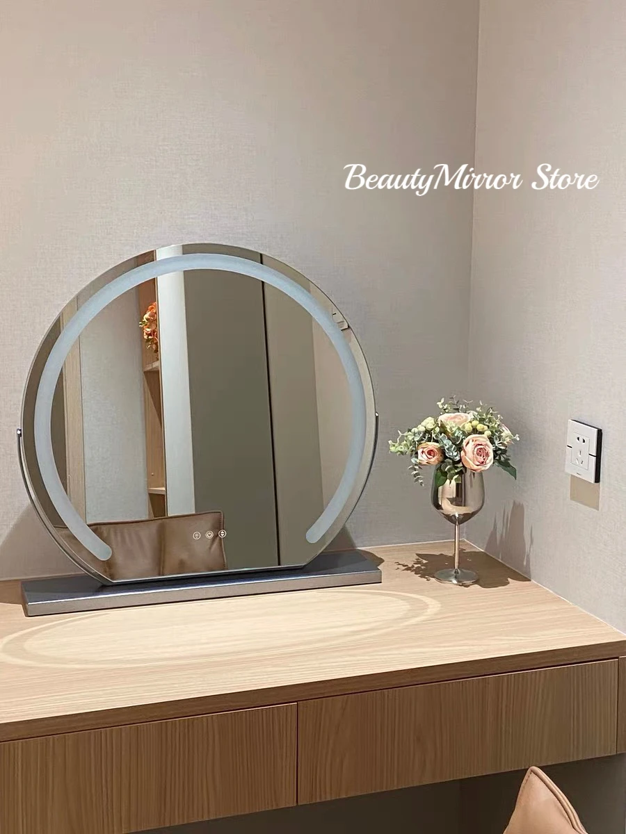 Vanity Makeup Mirror with Lights Detachable 15x Magnification 3 Color Lighting Modes Touch Screen Control 360&deg;Rotation