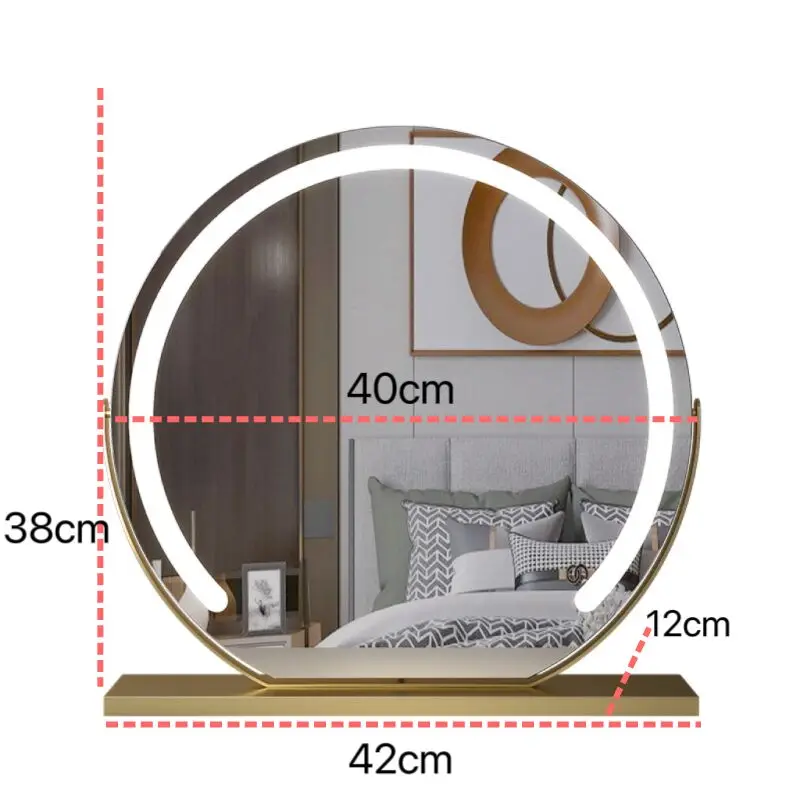 Vanity Makeup Mirror with Lights Detachable 15x Magnification 3 Color Lighting Modes Touch Screen Control 360&deg;Rotation