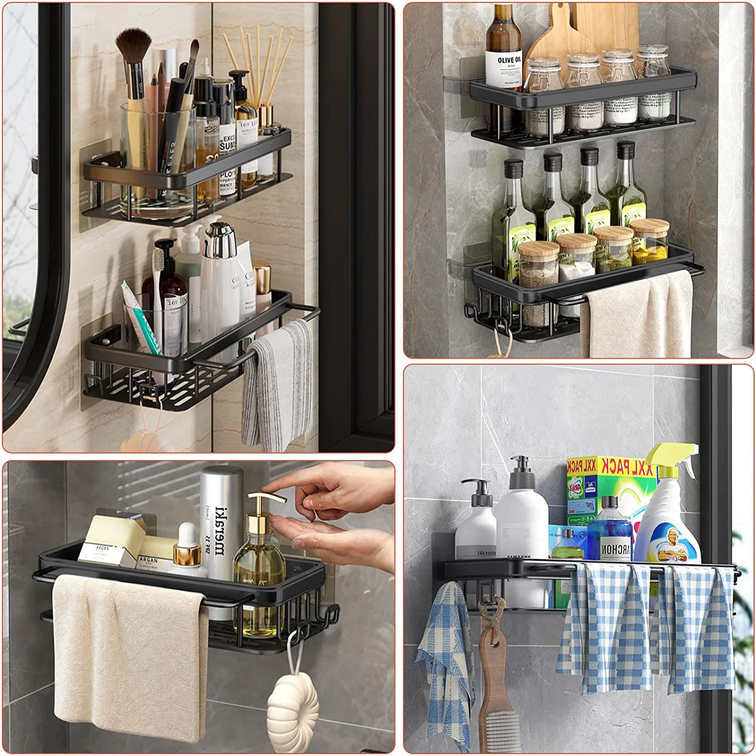 Wall Hanging Corner Rectangular Rack Bathroom Shelf Towel Rack Shelves Wall Shower Shampoo Rack No Drill Shelf Tripod Wall Hanging Corner Rectangular Rack Bathroom Shelf Towel Rack Shelves Wall Shower Shampoo Rack No Drill Shelf Tripod