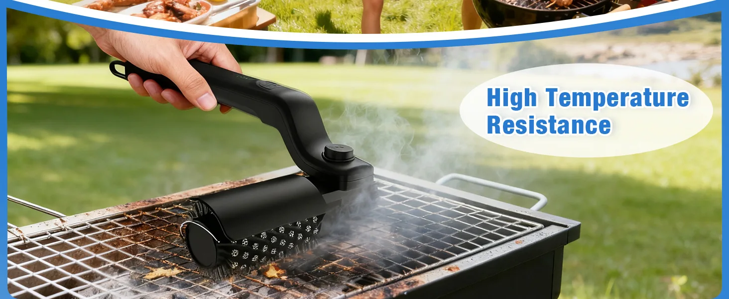 Electric BBQ Cleaner Brush Wireless Stainless Steel Rotary Grill Brush for Outdoor Grill Steam BBQ Cleaning Brush Accessoires Electric BBQ Cleaner Brush Wireless Stainless Steel Rotary Grill Brush for Outdoor Grill Steam BBQ Cleaning Brush Accessoires