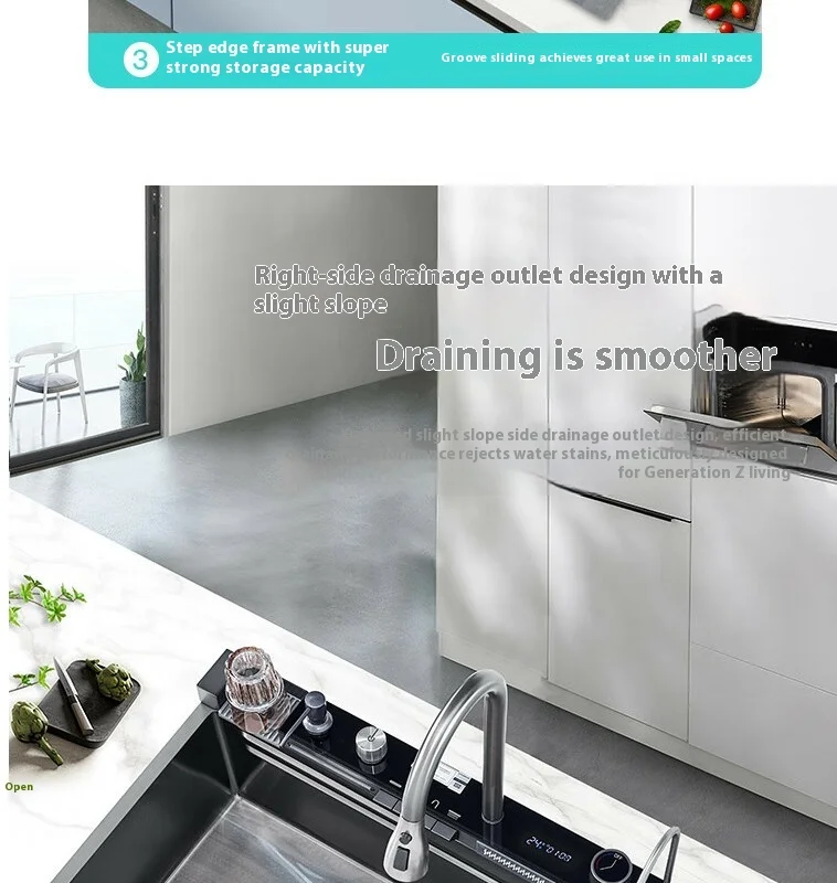 Large Size Multifunctional Stainless Steel Kitchen Sink