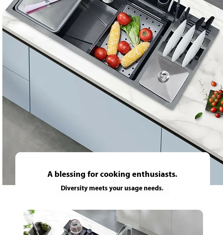 Large Size Multifunctional Stainless Steel Kitchen Sink