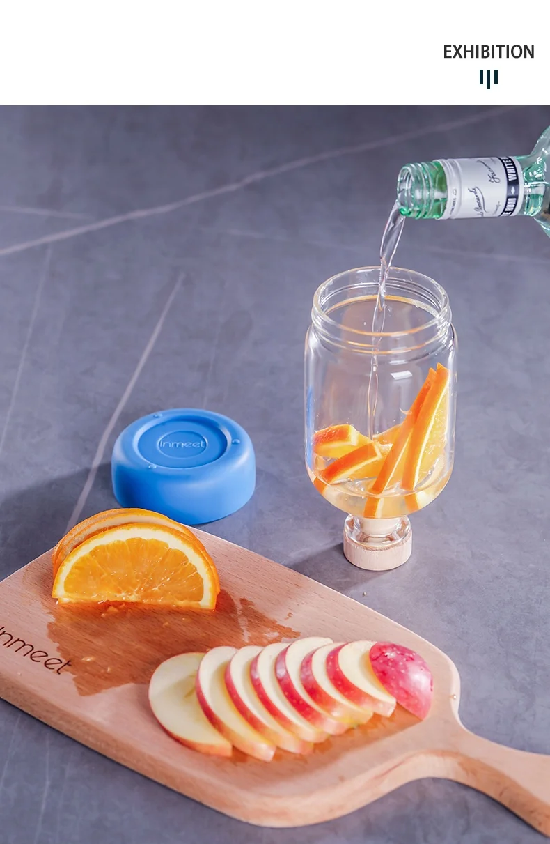 Colorful With Bottomed Juice Drinks Soaking Wine Bottles