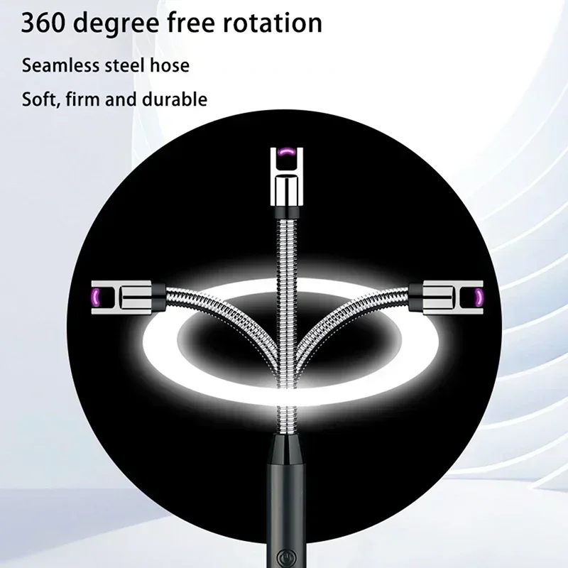3PC Electronic Lighter Outdoor Kitchen C Type Rechargeable with Safety Lock Suitable for Candle Gas Stove Smoke Accessories New