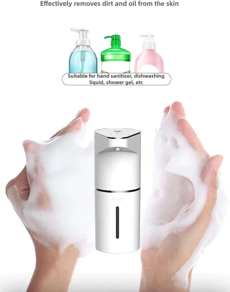 New Bathroom Automatic Sensing Soap Dispenser Type C Multiple Levels Contactless Electric Frother Charging Wall Mounted Vertical