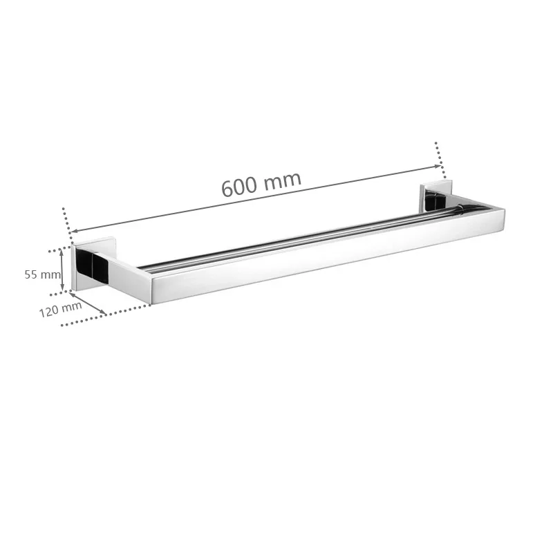 Chrome Polished Bathroom Hardware Mirror Chrome Polished Towel Rack Toilet Paper Holder Towel Bar Hook Bathroom Accessories