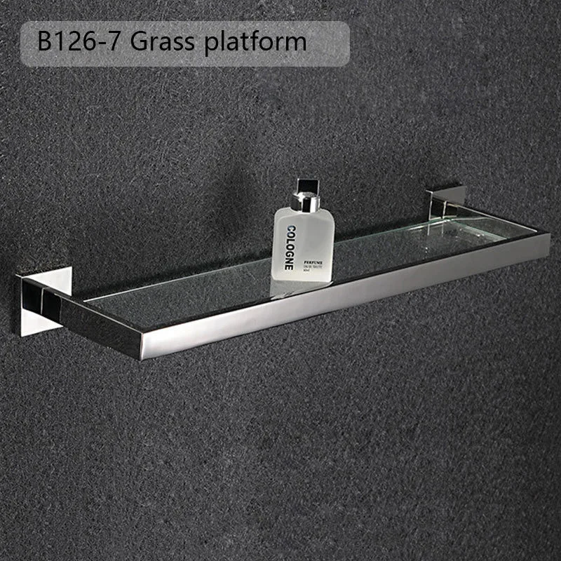 Chrome Polished Bathroom Hardware Mirror Chrome Polished Towel Rack Toilet Paper Holder Towel Bar Hook Bathroom Accessories