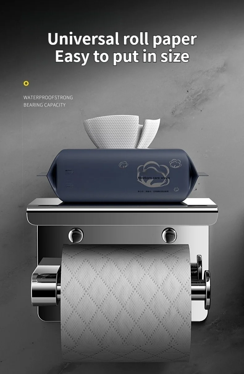 Stainless Steel Paper Towel Holder Without Punching Wall-Mounted Kitchen Roll Holder Toilet Paper Holder Bathroom Towel Rack Stainless Steel Paper Towel Holder Without Punching Wall-Mounted Kitchen Roll Holder Toilet Paper Holder Bathroom Towel Rack