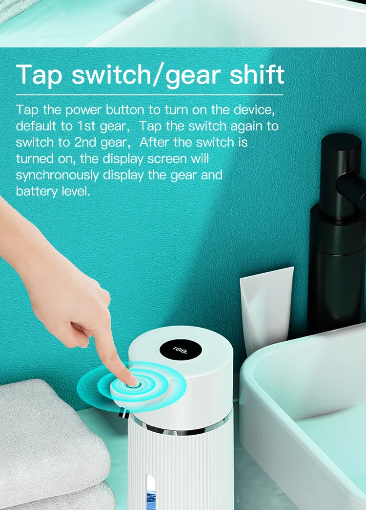 420ML Large Capacity Automatic Smart Senor Soap Dispenser Wall-Mounted Electric Foam/Liquid Model Hand Dish Washing Pump Machine