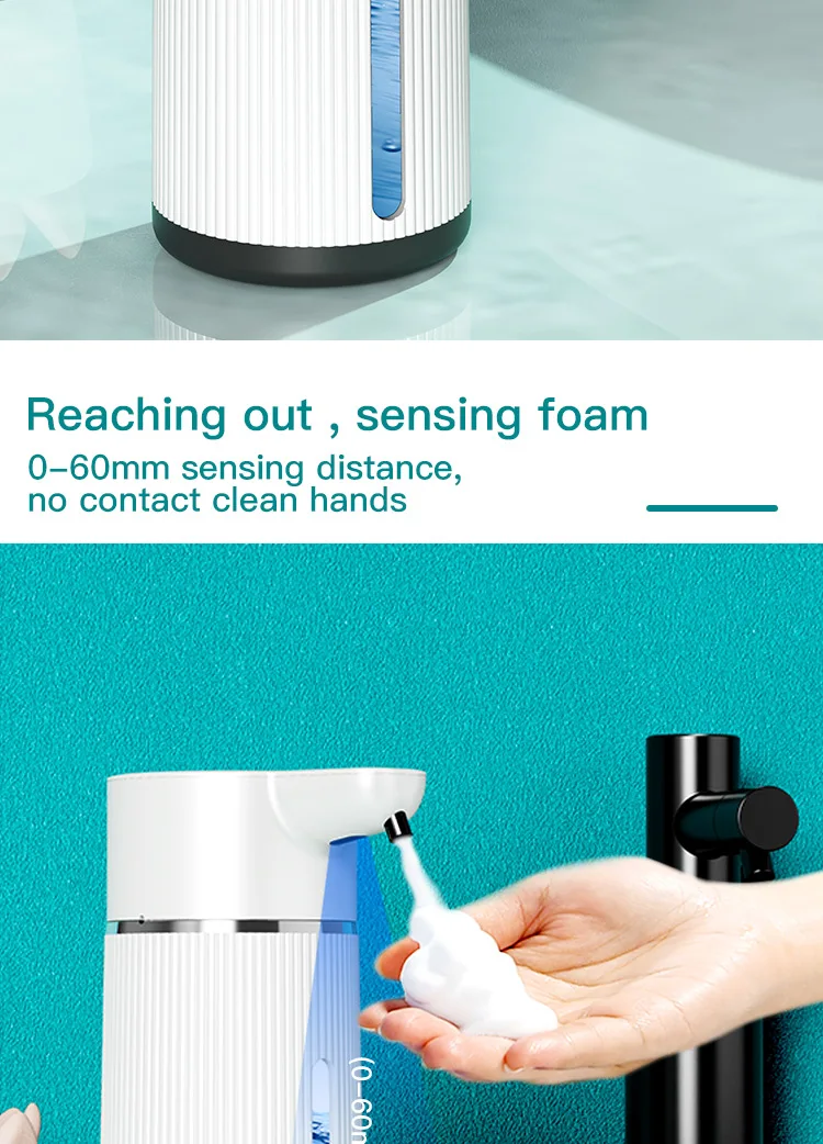 420ML Large Capacity Automatic Smart Senor Soap Dispenser Wall-Mounted Electric Foam/Liquid Model Hand Dish Washing Pump Machine