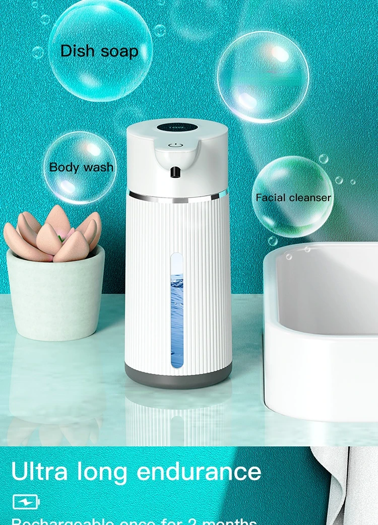 420ML Large Capacity Automatic Smart Senor Soap Dispenser Wall-Mounted Electric Foam/Liquid Model Hand Dish Washing Pump Machine