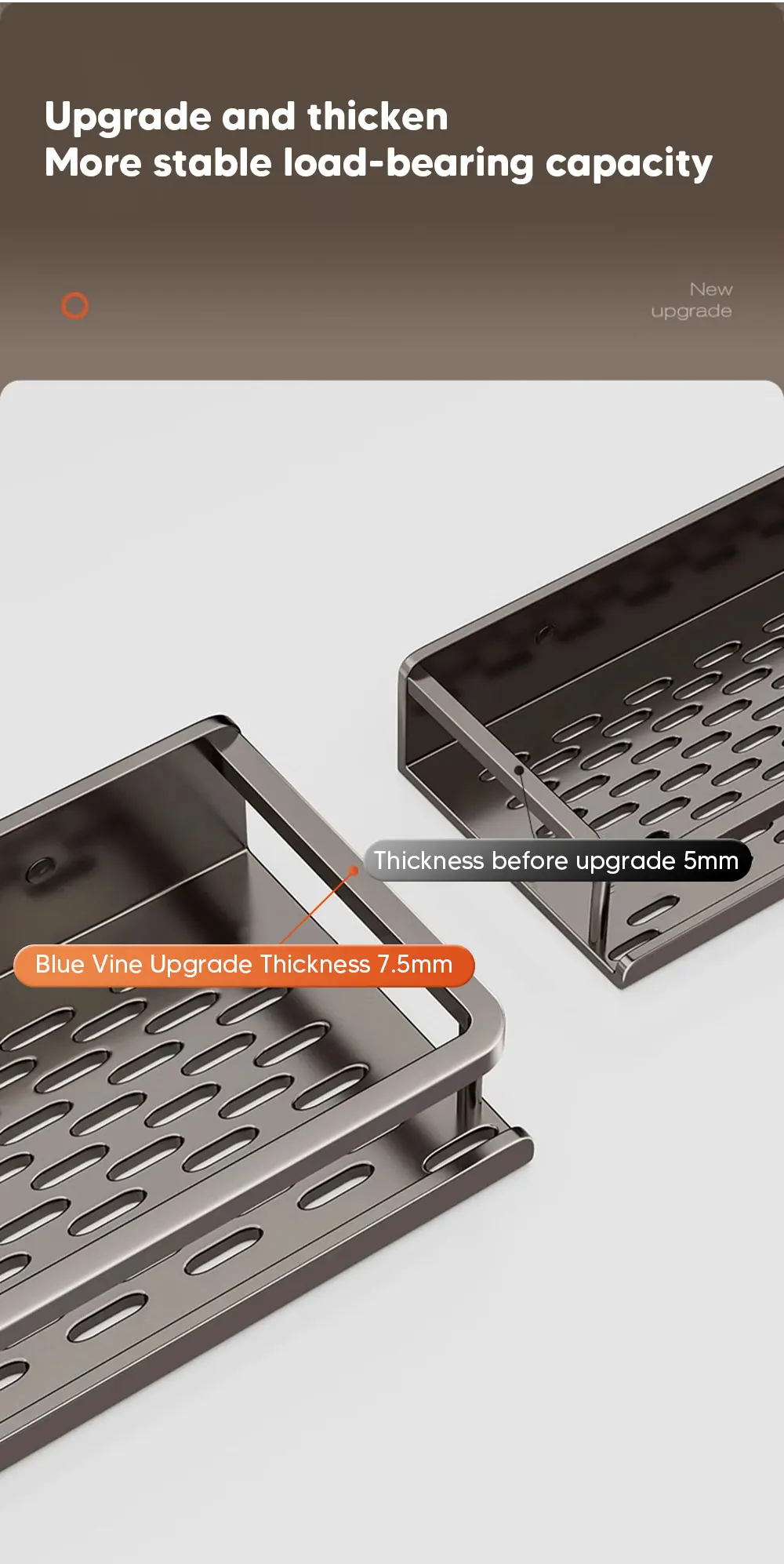 Aluminum Shower Organiser Bathroom Shelf Without Drilling Gray Wall Toilet Storage Shelf Shampoo Holder Bathroom Accessories Aluminum Shower Organiser Bathroom Shelf Without Drilling Gray Wall Toilet Storage Shelf Shampoo Holder Bathroom Accessories