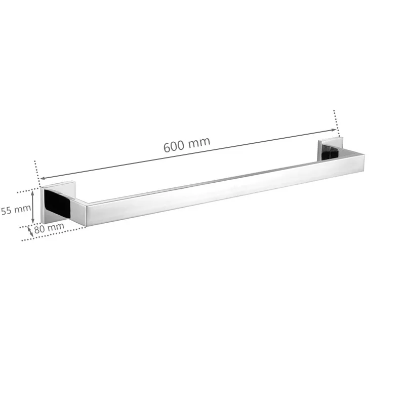Chrome Polished Bathroom Hardware Mirror Chrome Polished Towel Rack Toilet Paper Holder Towel Bar Hook Bathroom Accessories