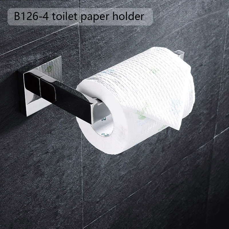 Chrome Polished Bathroom Hardware Mirror Chrome Polished Towel Rack Toilet Paper Holder Towel Bar Hook Bathroom Accessories
