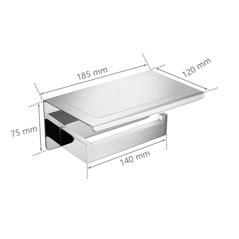 Chrome Polished Bathroom Hardware Mirror Chrome Polished Towel Rack Toilet Paper Holder Towel Bar Hook Bathroom Accessories