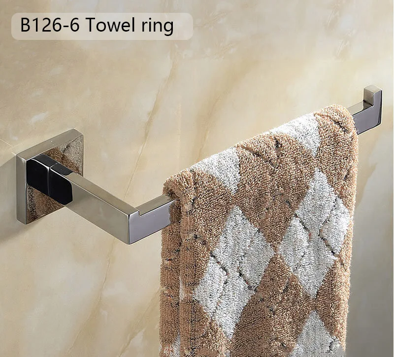 Chrome Polished Bathroom Hardware Mirror Chrome Polished Towel Rack Toilet Paper Holder Towel Bar Hook Bathroom Accessories