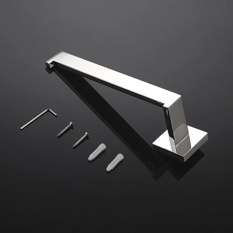 Chrome Polished Bathroom Hardware Mirror Chrome Polished Towel Rack Toilet Paper Holder Towel Bar Hook Bathroom Accessories