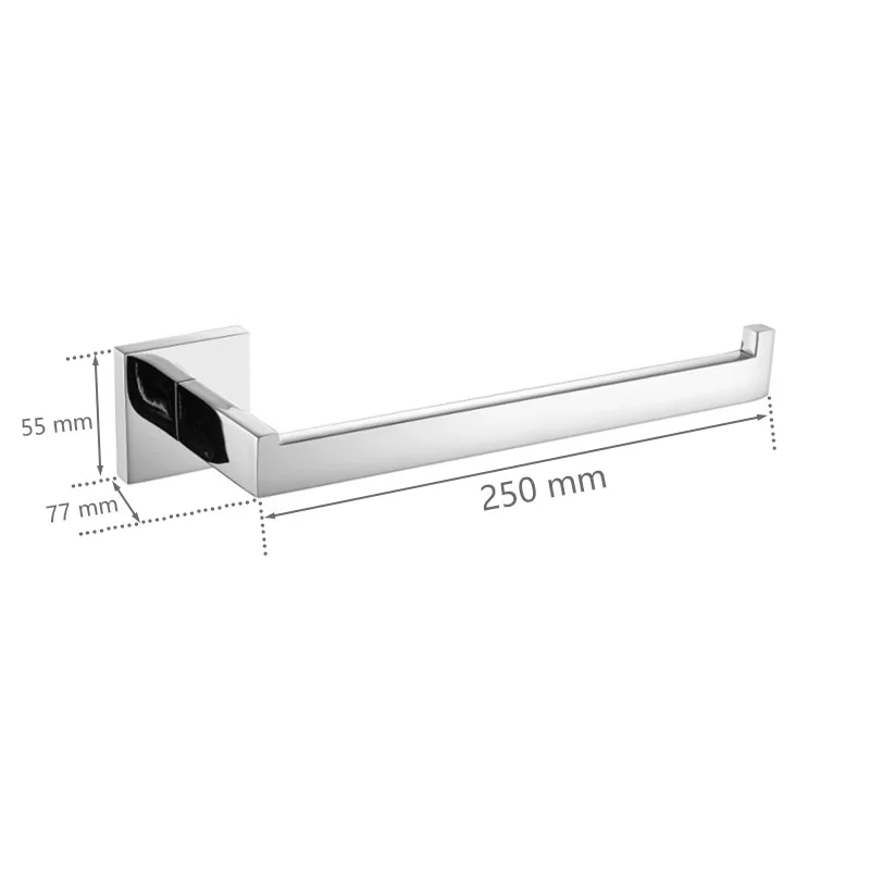 Chrome Polished Bathroom Hardware Mirror Chrome Polished Towel Rack Toilet Paper Holder Towel Bar Hook Bathroom Accessories