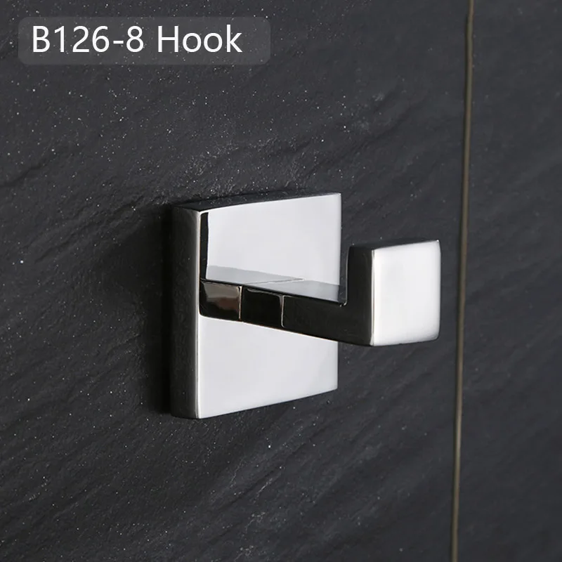 Chrome Polished Bathroom Hardware Mirror Chrome Polished Towel Rack Toilet Paper Holder Towel Bar Hook Bathroom Accessories