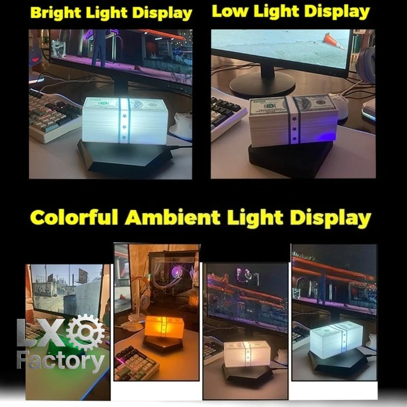 Floating Money Lamp Maglev Golden Lantern Grand Theft Auto Game Peripheral TK Same As Grand Theft Auto Birthday Gifts for Friend