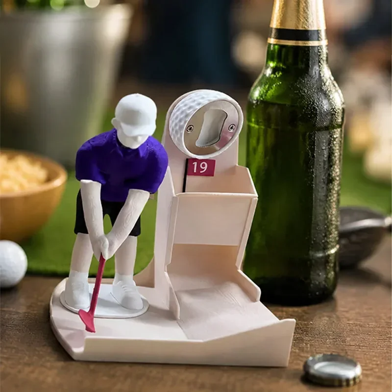 Golf Player Bottle Opener Bottles Cap Launcher Camping Kitchen Party Supplies Bar Drinking Fun Tool Kitchen Accessories