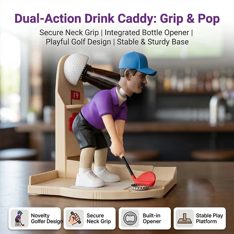 Golf Player Bottle Opener Bottles Cap Launcher Camping Kitchen Party Supplies Bar Drinking Fun Tool Kitchen Accessories Golf Player Bottle Opener Bottles Cap Launcher Camping Kitchen Party Supplies Bar Drinking Fun Tool Kitchen Accessories
