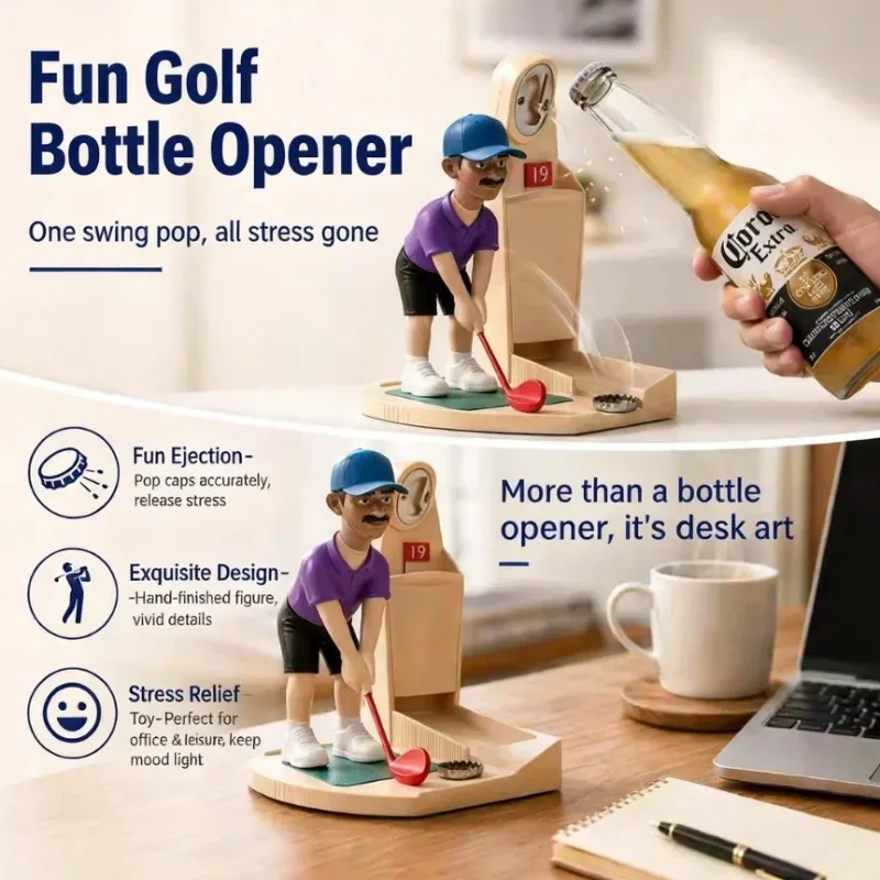 Golf Player Bottle Opener Bottles Cap Launcher Camping Kitchen Party Supplies Bar Drinking Fun Tool Kitchen Accessories Golf Player Bottle Opener Bottles Cap Launcher Camping Kitchen Party Supplies Bar Drinking Fun Tool Kitchen Accessories