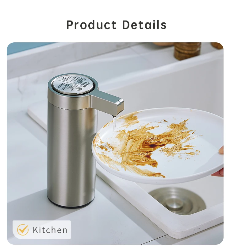Kitchen Soap Machine Automatic Sensor Out of Hand Sanitizer Smart Electric Body Wash Soap Dispenser 304 Stainless Steel Kitchen Soap Machine Automatic Sensor Out of Hand Sanitizer Smart Electric Body Wash Soap Dispenser 304 Stainless Steel