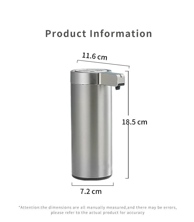 Kitchen Soap Machine Automatic Sensor Out of Hand Sanitizer Smart Electric Body Wash Soap Dispenser 304 Stainless Steel Kitchen Soap Machine Automatic Sensor Out of Hand Sanitizer Smart Electric Body Wash Soap Dispenser 304 Stainless Steel