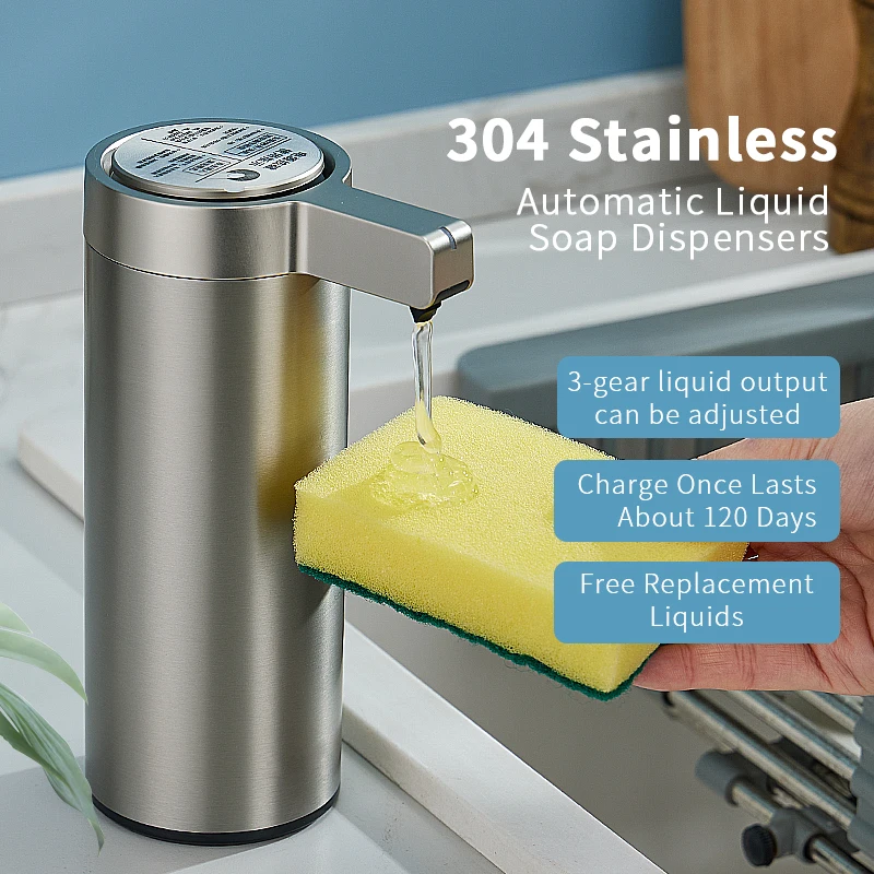 Kitchen Soap Machine Automatic Sensor Out of Hand Sanitizer Smart Electric Body Wash Soap Dispenser 304 Stainless Steel Kitchen Soap Machine Automatic Sensor Out of Hand Sanitizer Smart Electric Body Wash Soap Dispenser 304 Stainless Steel