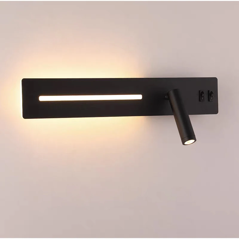 LED Wall Light Interior  Mobile Phone Charging USB Wall Lamps With Switch Bedroom Bedside Reading Lights Decoration Living Room